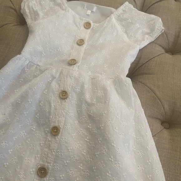 Tahari white Eyelet Girl’s Dress Size 6 - Picture 4 of 8